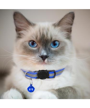 Hepplly 6-Pack Cat Collars - Quick Release Reflective Kitten Collars with Bell in Dark Blue | International Shipping Available - Buy Online on SooperMarket.com