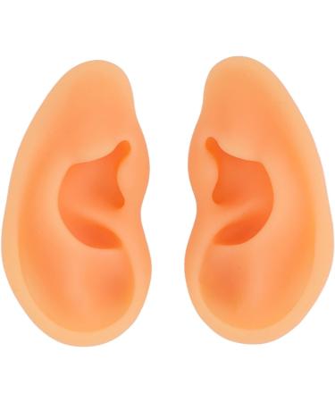 Soft Silicone Human Ear Model Set for Acupuncture Practice - 2 Pieces, Clear Structure - Ideal for Hospitals - Buy Online on SooperMarket.com