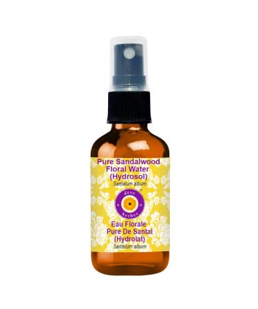 Deve Herbes Pure Sandalwood Floral Water (Hydrosol) (Santalum Album) Natural Therapeutic Grade for Skin - 100ml (3.38 oz) 100ml (3.38 oz) Sandalwood Floral Water
