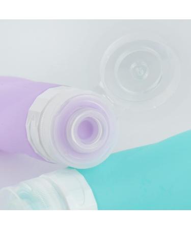 Buy AUPTIG Silicone Travel Bottles Set - 90ml 6PCS Reusable Travel Containers for Toiletries Shampoo & Conditioner - Perfect for International Travel - Buy Online on SooperMarket.com