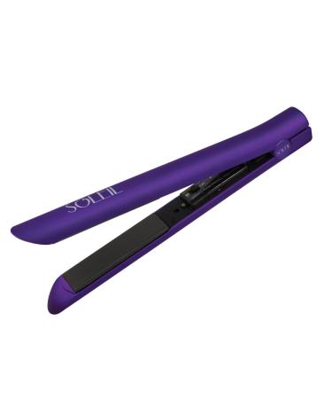 Soleil Metallic Rubberized Hair Straightener Purple