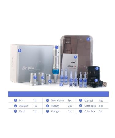 Dr. Pen Ultima A6 - Multi-function Wireless Derma Beauty Pen Kit - 12pin + 36pin x2 Cartridges - Trusty Skin Care Tool - Buy Online on SooperMarket.com