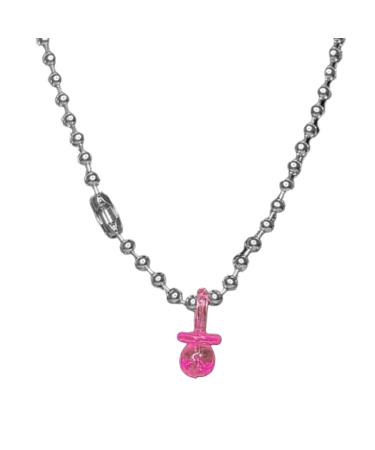 Xingjyxzk Kawaii-Schnuller supporters for women jewelry chunky pearl necklace funny collarbone chain sweets cool choker gift PK
