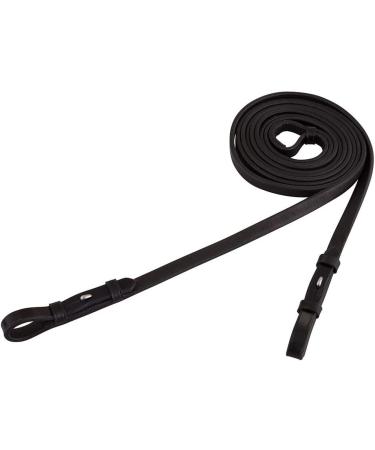 Premium Black Leather Curb Reins for Equestrian Use | International Shipping Available - Buy Online on SooperMarket.com