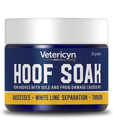 Vetericyn Hoof Soak for Hooves with Sole and Frog Damage Caused by Abscesses, White Line Separation, and Thrush. 30 Grams