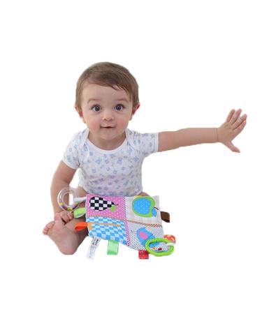 Baby Comfort Blanket with Tag Security and Teething Toys - Bear and Apple Red - Buy Online on SooperMarket.com