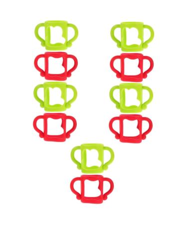 ibasenice 10 Pcs Silicone Bottle Handle Bottle Handles Bottle Accessories Self Feeding Bottle Handle Silicone Bottle Handle Wide Mouth Milk Bottle 13.00X7.00X6.50CMx5pcs Assorted Colorx5pcs