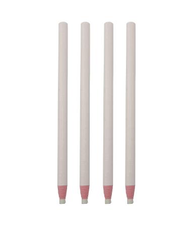 LQ Industrial Sewing Mark Pencil 4PCS White Invisible Erasable Fabric Pencils for Sewing Marking and Tracing Heat Erase Pen Fabric Chalk