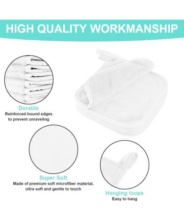 URAQT 6 Pack Face Cloths Make Up Remover 7.87 * 7.87in Soft Microfibre Face Wipes for Reusable Makeup Remover Cloth Washable Ultra Soft Facial Cleansing Wipe Cloths (White) 6 Pcs-white - Buy Online on SooperMarket.com