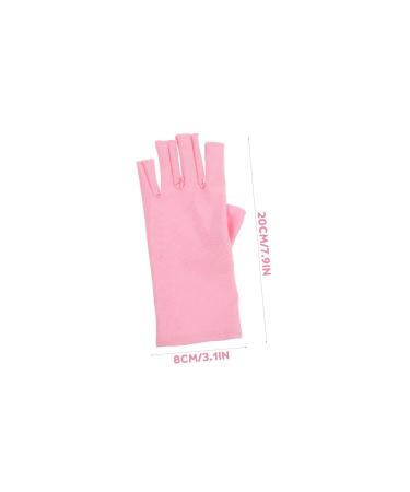 Mikinona UV NAIL GLOVES 1 Pair Nail Gloves Protective Gloves Nail Art Uv Gloves Nails Gel Nail Uv Gloves Gel for Nails Nail Fingerless Mittens Spandex Nail Polish Sun Protection Pink - Buy Online on SooperMarket.com