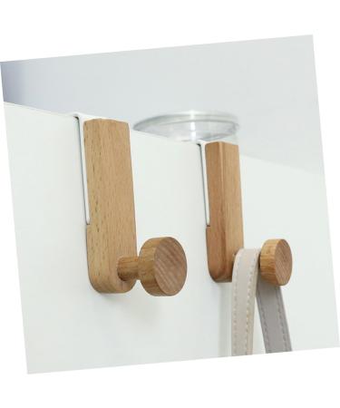 Alipis Wood Cupboards Hat Home Door Hooks Hats Key Coat Hanging Wooden Iron Bedroom Hook Umbrella Punch - Buy Online on SooperMarket.com