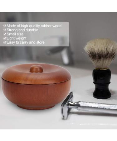 Premium Wooden Shaving Bowl & Soap Set | Wood Shaving Brush & Foam Cup for Professional Grooming - Buy Online on SooperMarket.com