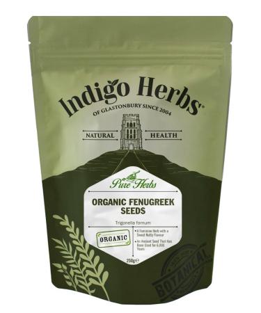 Indigo Herbs Organic Fenugreek Seeds 250g | Methi Seasoning