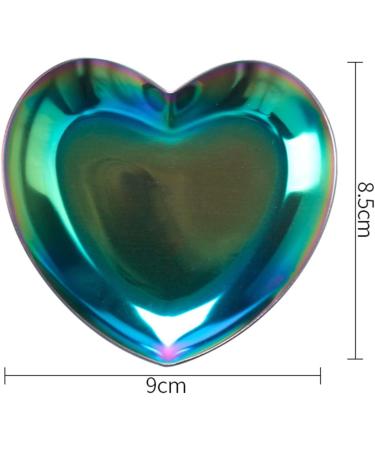 Bodhi2000 Stainless Steel Heart-Shaped Nail Art Palette - 1 Piece Color Mixing Tool for Manicure & Cosmetics - Buy Online on SooperMarket.com