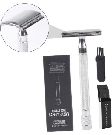 Angoily 3 Sets Manual Razor & Travel Bottles | Silicone Mustache & Double-Sided Face Razor - Durable & Portable - Buy Online on SooperMarket.com
