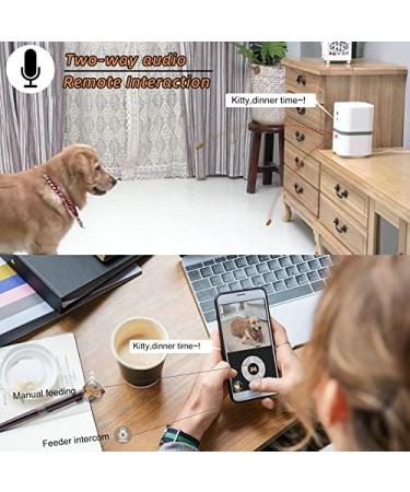 SKYMEE Petalk AI II Dog Camera Automatic Treat Dispenser 5G WiFi Full HD Pet Camera with 180 Pan Full-Room View Night Vision Two Way Audio for Dogs and Cats Compatible with Alexa (Support 5G WiFi) - Buy Online on SooperMarket.com