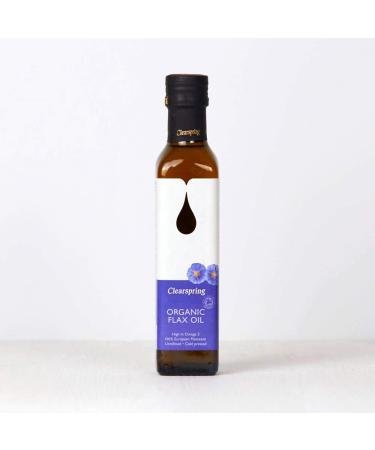 Clearspring Organic Flax Oil 250ml - Cold-Pressed Omega-3 Rich Supplement - Buy Online on SooperMarket.com