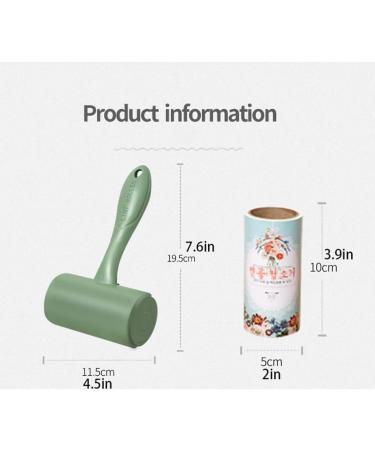 Solid Color Lint Roller for Clothes - 1 Handle & 6 Extra Sticky Refills - 360 Sheets Total - Best Pet Hair Remover Tool - Wh White - Buy Online on SooperMarket.com