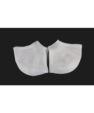 Milists Silicone Heel Protectors - Open Toe Slide-Resistant Socks for Cracked Heel Repair - Unisex Gel Sleeve - White - Buy Online on SooperMarket.com
