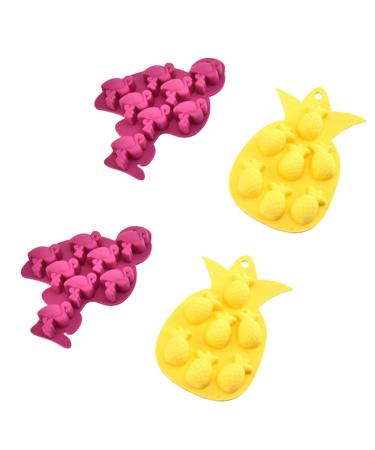 BIUDECO 4pcs Silicone Ice Mold Silicone Molds Cookie Baking Ice- Making Molds Cake Molds Ice Tray Pudding