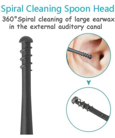 4pcs Double-Head Silicone Ear Cleaner | Soft Rotating Earpick Tool for Wax Removal - Buy Online on SooperMarket.com