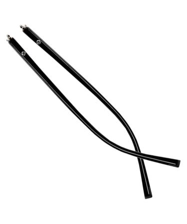 RANARA Replacement Eyeglass End Tips Eyeglass Legs Eyeglass Accessories 1 Pair Plastic Eyeglass Temples Eyeglass Replacement Temples Matte Black