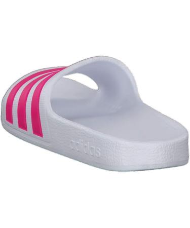 Adidas Unisex Kinder Adilette Aqua Slides - Kids Sandal 29 EU - Ftwr White/Real Magenta | International Shipping Available - Buy Online on SooperMarket.com