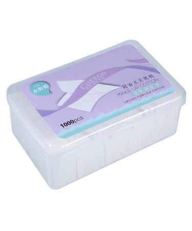 1000PCS Cotton Cosmetic Cleaning Pads Soft Design for Makeup Removal and Skin Care with Storage Box