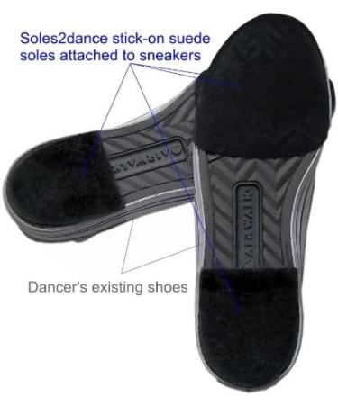 Industrial-Strength Stick-on Suede Soles for Dance Shoes - Suede-M to Suede-XL Dark Black Medium - Buy Online on SooperMarket.com