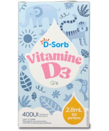 D-Sorb Vitamin D3 400 IU 2.8mL 100 Servings - Buy Online on SooperMarket.com