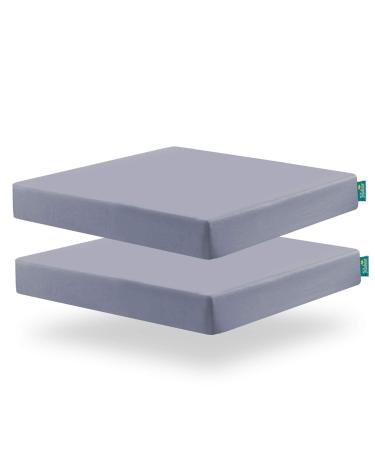 Square Playard / Playpen Fitted Sheets, Perfect for New Room2 / TotBloc Portable Playard, 2 Pack, Ultra Soft Microfiber, Fitted Playpen Sheet, Grey.