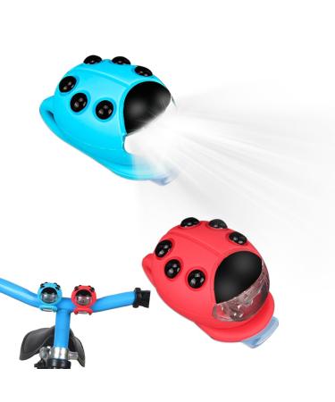 Editbar 2 pieces of children's scooter light IPX5 waterproof led backpack light stroller light led children Roller light LED warning light with 3 light modes for children's scooter hiking stick or backpack