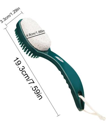 Toseky Foot Brush and Pumice Stone | 2 in 1 Multifunctional Foot Care Tools | Gentle Pumice Stone for Feet Comfortable Bathroom Accessories for Men and Women Green - Buy Online on SooperMarket.com