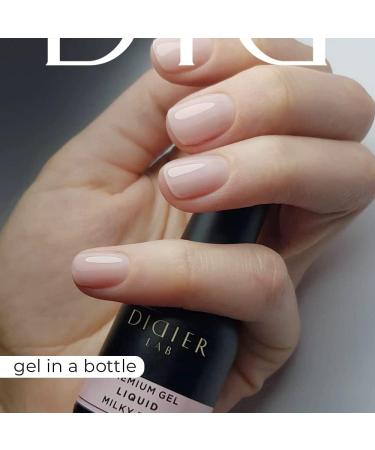 Didier Lab Premium Milky Pink Builder Gel 10ml - Nail Strengthener & Extension in a Bottle - LED UV Builder Gel for Nail Repair & Hardening - Ideal with Nail Forms - Buy Online on SooperMarket.com