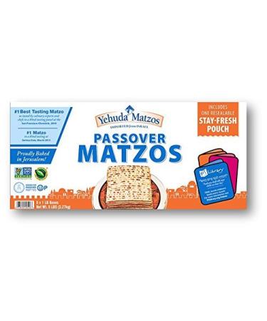 Yehuda Passover Matzos 5-Pack | 1 lb Resealable Stay-Fresh Pouch | Kosher for Passover - Buy Online on SooperMarket.com