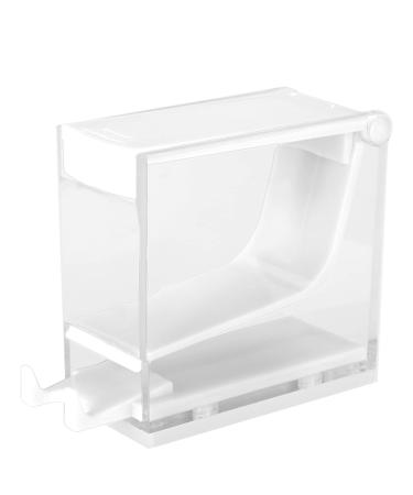 Cotton Roll Dispenser Press Type Holder with 4 Colors Sanitary and Durable (White)