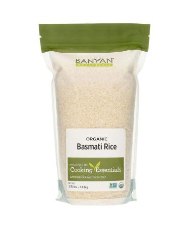 Banyan Botanicals Organic Basmati Rice - Certified USDA Organic - Long-Grain Aromatic Rice Variety - Fluffy & Quick Cooking