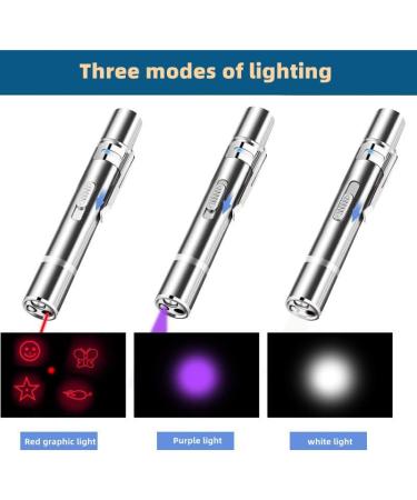 PAIDASHU Cat Toys Interactive Toys for Cats Cat Dog Red Pointer Light Toy 7 in 1 LED Cat Light Pen USB Rechargeable Pet Scratching Practice Chase Training Tool - Buy Online on SooperMarket.com