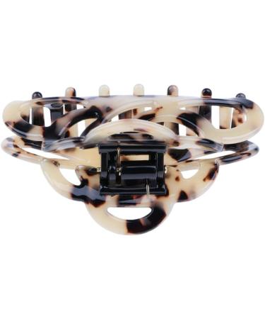 F Fityle Women's Vintage Hair Gripper Clip - Acrylic Hair Claw Stylish Leopard Design for Effortless Elegance - Buy Online on SooperMarket.com