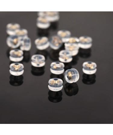14K Gold Silicone Earring Backs - Hypoallergenic & Secure Replacement for Studs - Comfortable & Safe - Buy Online on SooperMarket.com