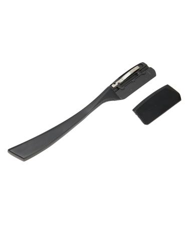 Buy Vintage Black Zinc Alloy Straight Edge Barber Razor - Premium Beard Blade Holder & Manual Knife Stand for Professional Shaving - Buy Online on SooperMarket.com