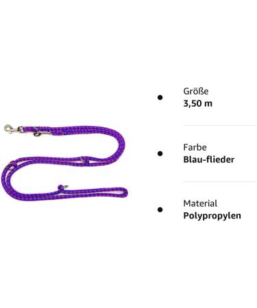 Dogeline Double Leash Practice Line for Medium Dogs (Up to 45 kg) - 39 Colors 3.50 m Stability | Buy Blue-Lilac Now! - Buy Online on SooperMarket.com