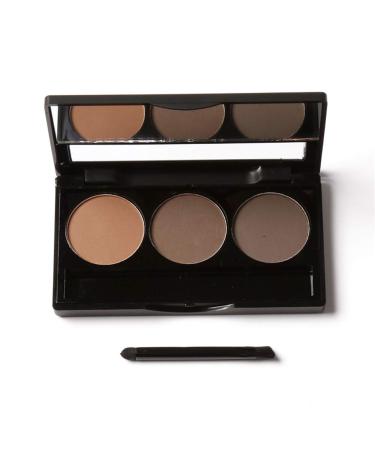 All-Day Waterproof Brow Powder - 3 Colors Eyebrow Makeup Palette with Brush | Natural Long-Lasting Eyebrow Solution - Buy Online on SooperMarket.com