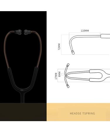 Classic Stethoscope for Nurses & EMTs | Single Head Stainless Steel Soft Eartips - Medical & Home Use (Titanium Black - Buy Online on SooperMarket.com