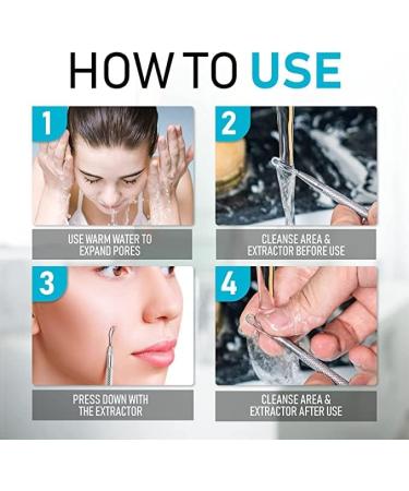 ME MAXEQUIP Blackhead Remover Pimple Popper Blemish Comedone Extractor Acne Tool Pimple Spot Popper Komedon Double Side Soft Touch and No-Slip Skincare for Whitehead Removal Stainless Steel - Buy Online on SooperMarket.com