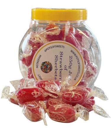 250g Cookie Jar: Individually Wrapped Royale Strawberry Sherbets Sweets - Shop Now! - Buy Online on SooperMarket.com