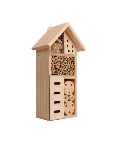 Wooden Butterfly House Safe Protective Insect House Bee Hotel Butterfly Habitat for Mason Bees Solitary Gardens Ladybugs Butterfly