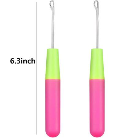 2Pcs Latch Hook Crochet Needle Set for Micro Braids, Hair Extensions & Carpets - Buy Online on SooperMarket.com