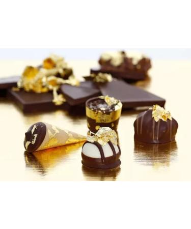 BeePoint 24K Edible Gold Leaf Sheets 10 Pcs - 0.98 x 0.98 for Cake Decorating, Baking, Art & DIY Projects - Gilding, Crafting, Makeup & Home - Buy Online on SooperMarket.com