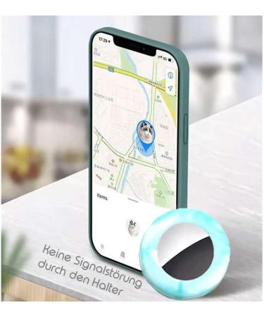 Moosh Silicone Airtag Holder for Dogs & Cats | Stylish & Safe Pet Tracker Accessory in Turquoise Green - Buy Online on SooperMarket.com